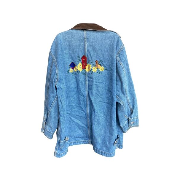 DENIM FLORAL GARDEN JACKET - Picture 4 of 5